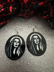 Saint morticia  earrings
