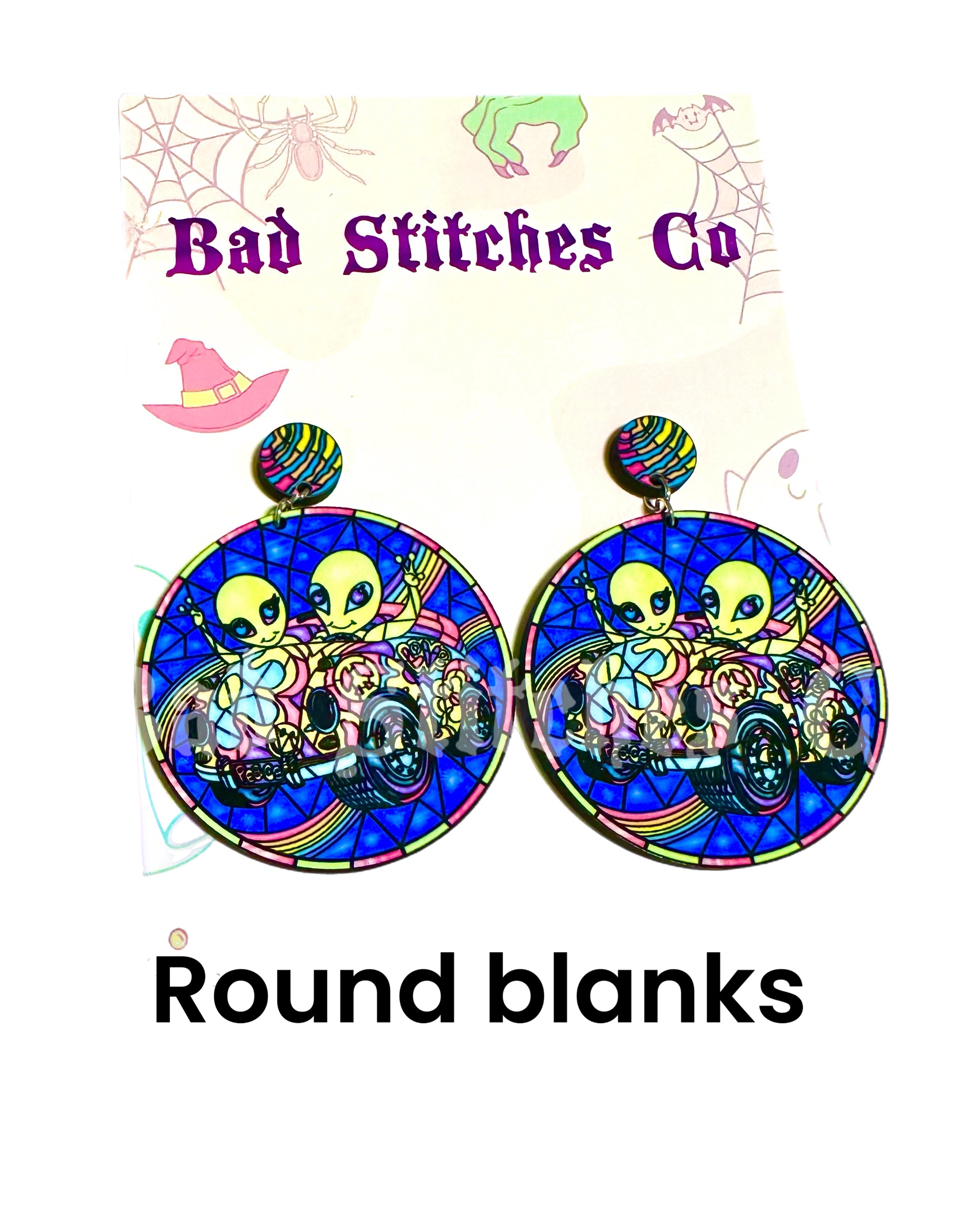 Citrine round blanks earrings
