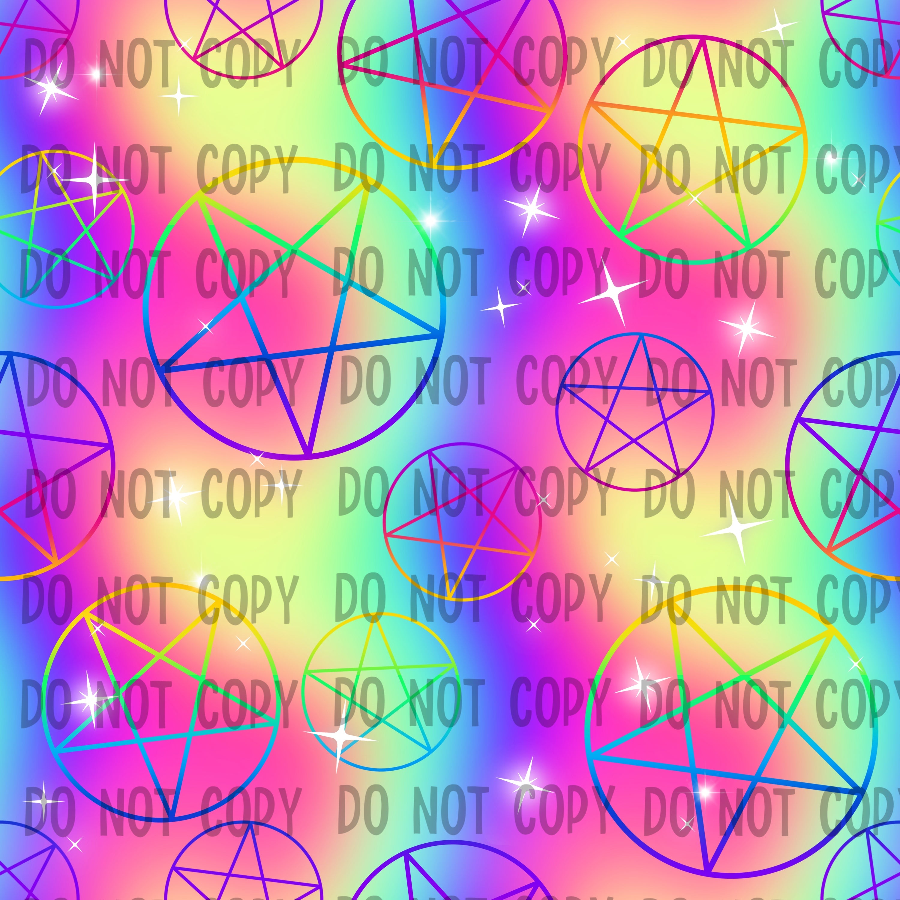 Rainbow pentagram