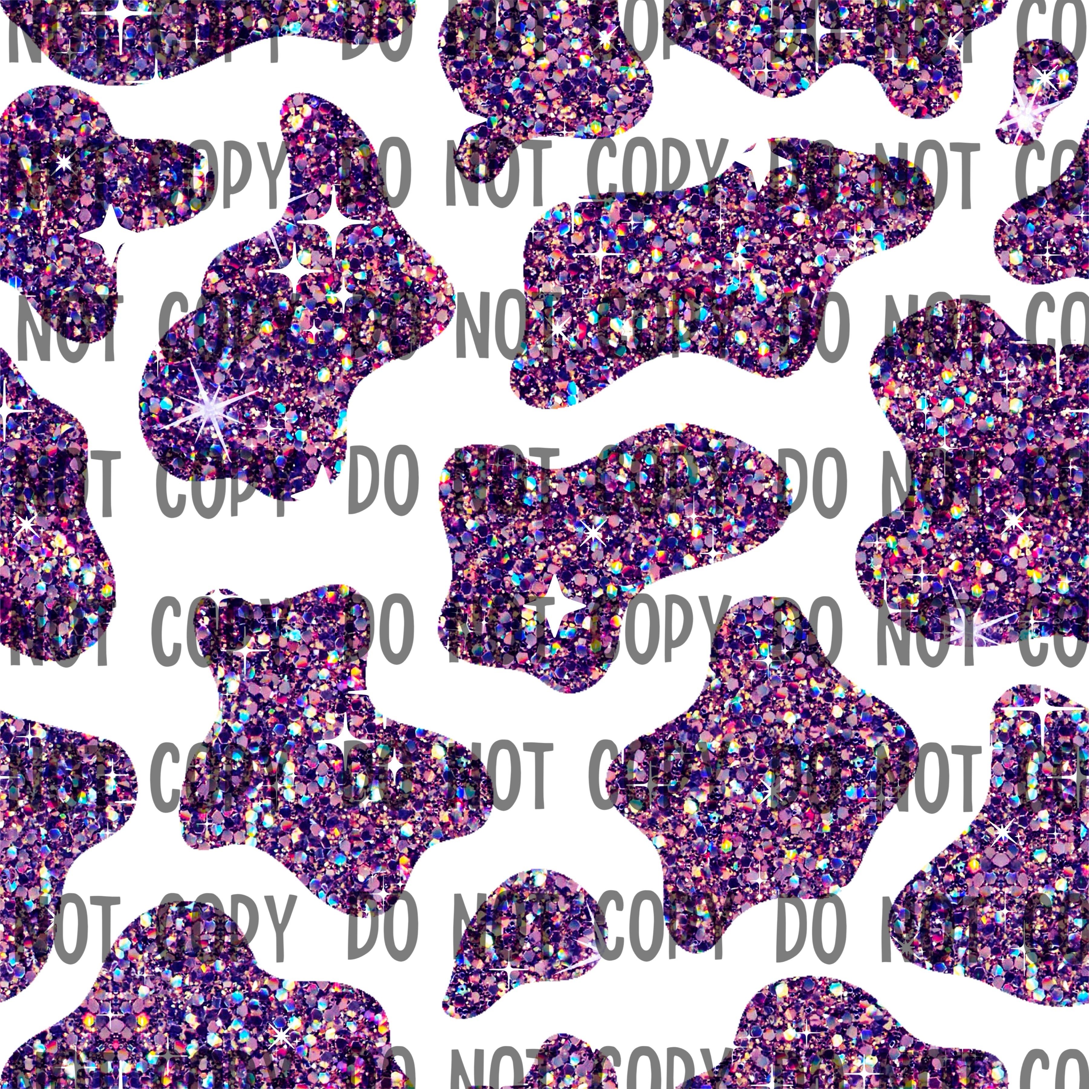 Glitter cow print