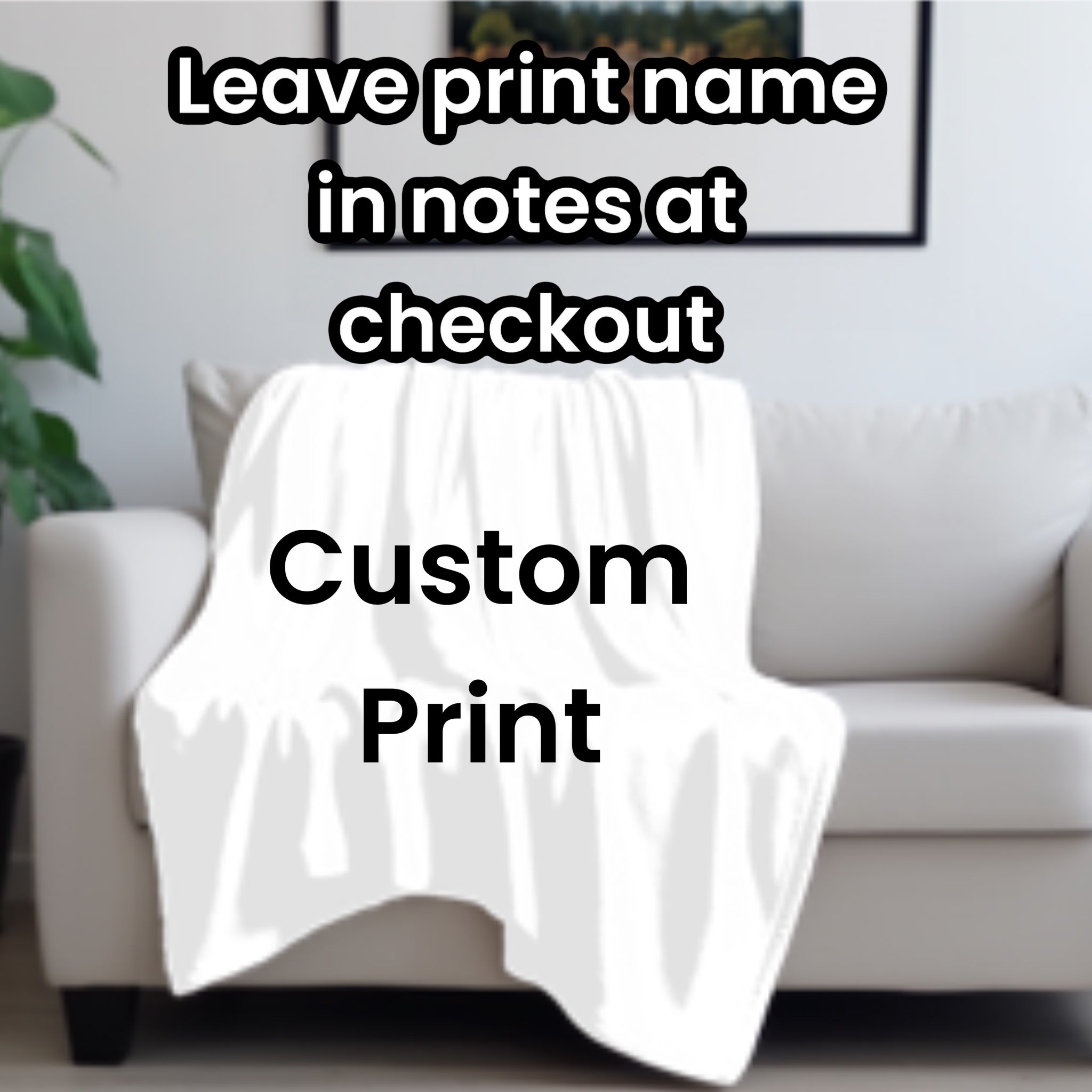 Custom print blanket