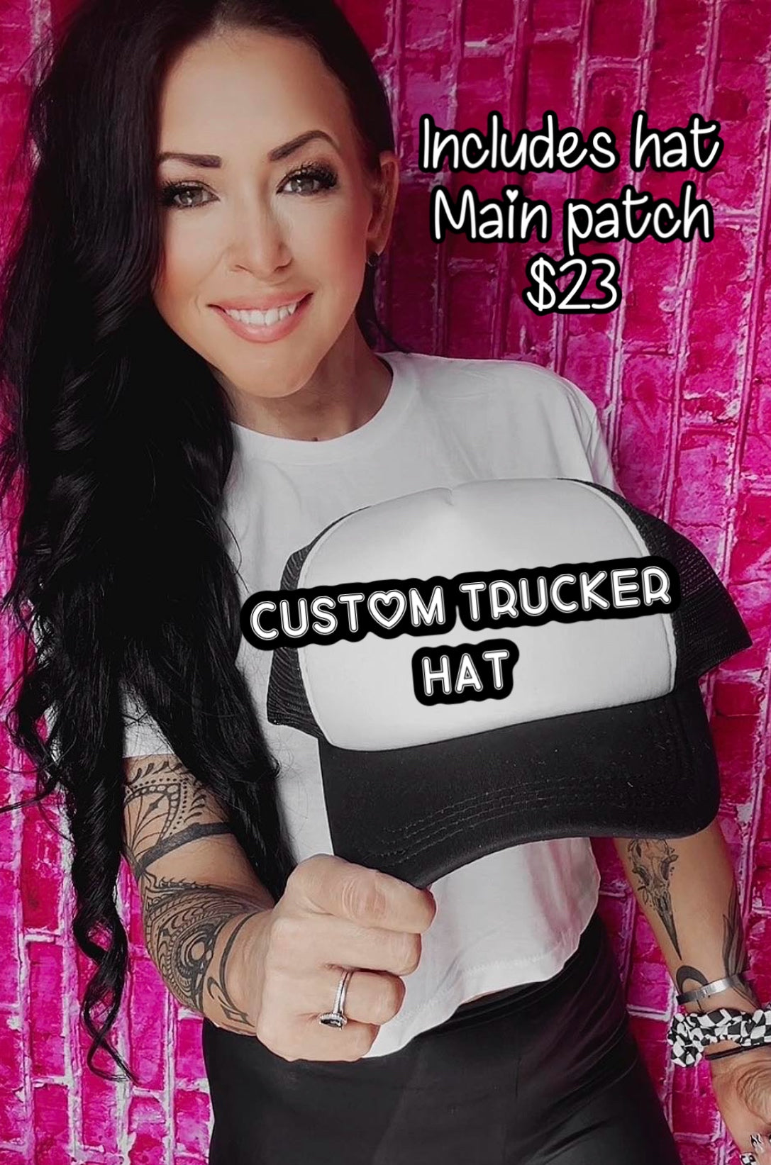 Custom trucker hat /1 main patch