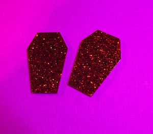 Red glitter clippies